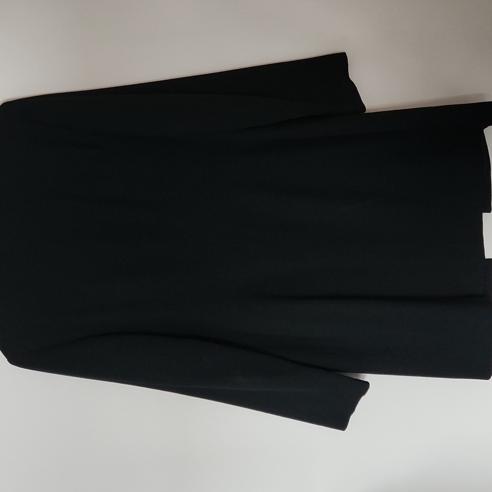 Talbots 100% Wool Longline Blazer Black Quiet Luxury Minimalist Size 10 - Picture 10 of 11